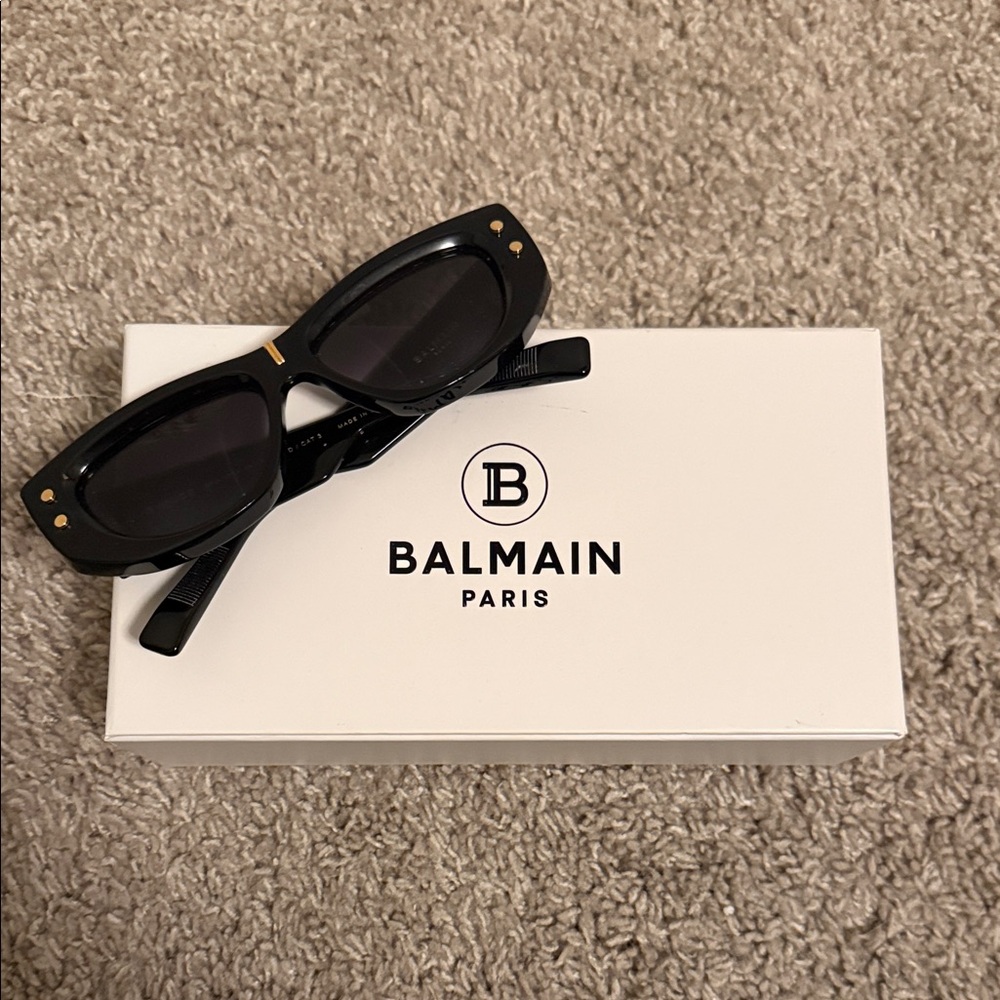 Balmain Black and Gold Sunglasses
